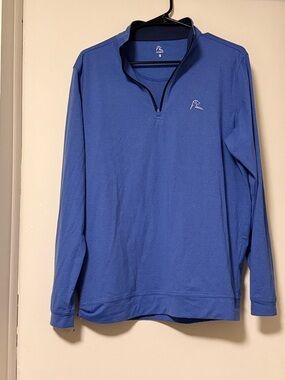 Rhoback Men's Heather Royal Blue Quarter-Zip Sweater